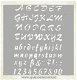 Sjabloon XL sierlijk alfabet 43x56cm letters ca. 6cm - 2 - Thumbnail