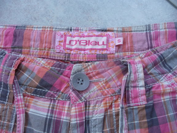 O'Bleu roze geruite korte broek maat S. - Afbeelding 2
