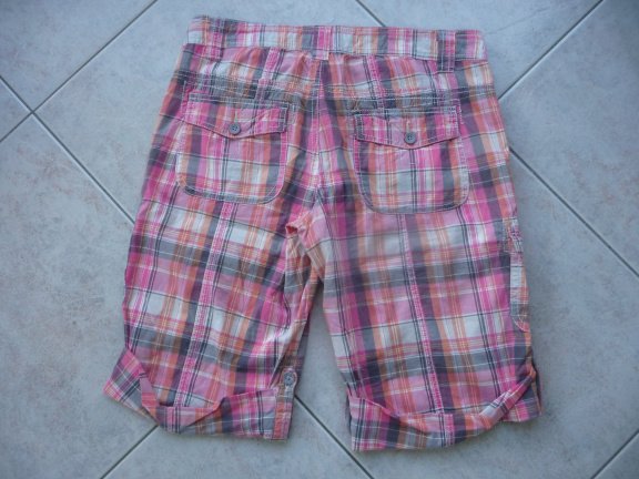 O'Bleu roze geruite korte broek maat S. - Afbeelding 3