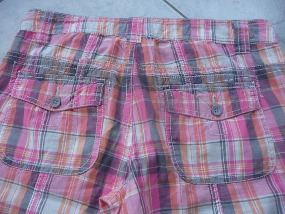 O'Bleu roze geruite korte broek maat S. - Afbeelding 4