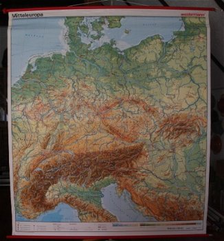 Schoolkaart van Midden Europa. - 1