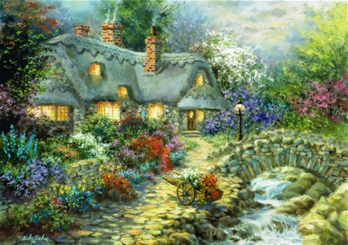 Bluebird Puzzle - Country Cottage - 1000 Stukjes - 1