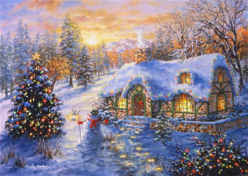 Bluebird Puzzle - Christmas Cottage - 2000 Stukjes - 1
