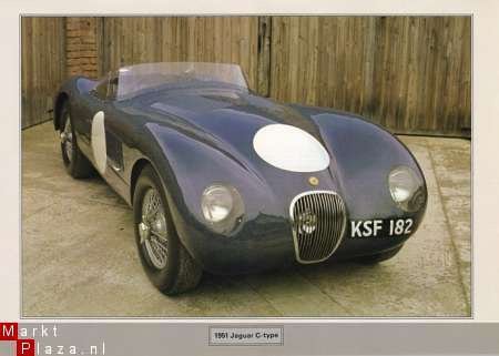 POSTER 1951 JAGUAR C-TYPE - 1