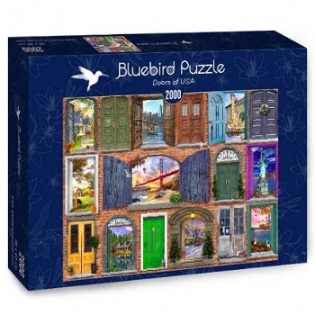 Bluebird Puzzle - Doors of USA - 2000 Stukjes - 2