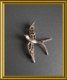 Mooie zilveren broche : vogel, zwaluw - 3 - Thumbnail
