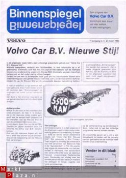 VOLVO BINNENSPIEGEL 1982 PERSONEELSBLAD - 1