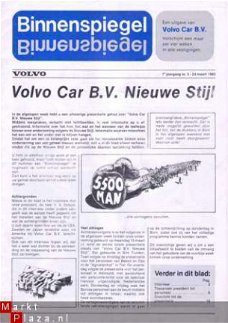 VOLVO BINNENSPIEGEL 1982 PERSONEELSBLAD