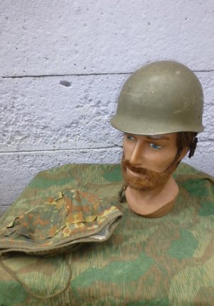 Bundeswehr helm met camo overtrek - nr. 1