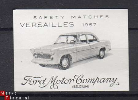 10 ORIGINELE 1957 FORD LUCIFER MERKEN * MATCHBOX LABELS - 1