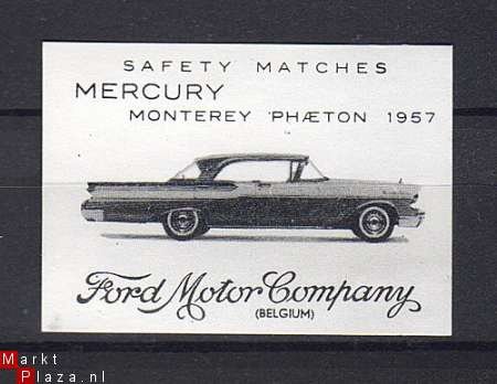 10 ORIGINELE 1957 FORD LUCIFER MERKEN * MATCHBOX LABELS - 3