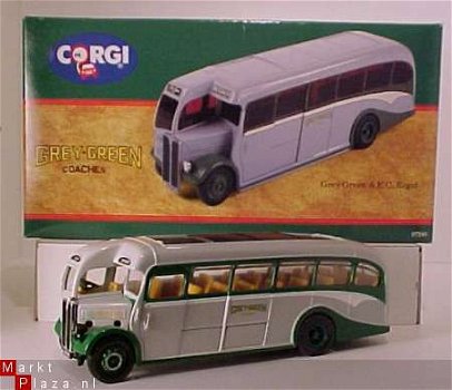 CORGI AEC REGAL COACH GREY-GREEN # 97180 - 1