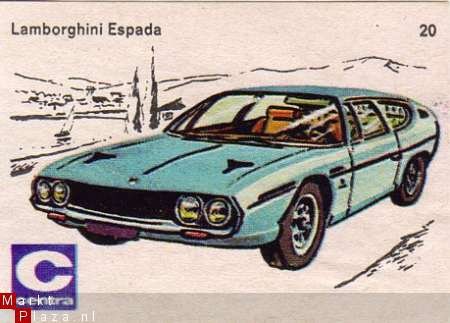 LAMBORGHINI ESPADA LUCIFER MERK * MATCHBOX LABEL - 1