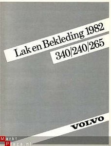 1982 VOLVO LAK EN BEKLEDING  BROCHURE