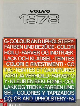 1978 VOLVO KLEUR EN BEKLEDING BROCHURE - 1