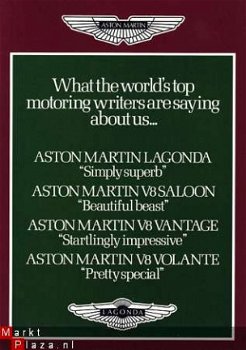 ASTON MARTIN LAGONDA PROGRAMMA/RANGE (1984) BROCHURE . - 1