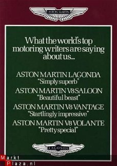 ASTON MARTIN LAGONDA PROGRAMMA/RANGE (1984) BROCHURE .