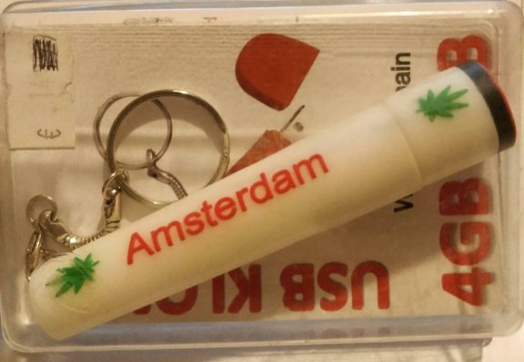 Amsterdam joint USB Memory Stick, Flash Disk sleutelhanger - nr. 1