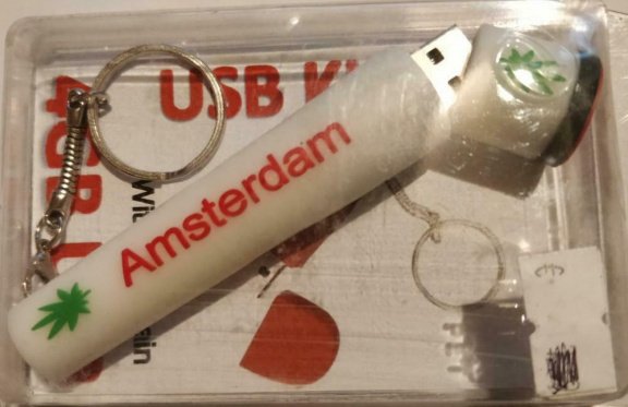 Amsterdam joint USB Memory Stick, Flash Disk sleutelhanger - Afbeelding 2