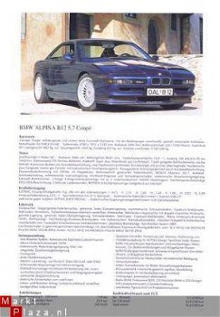 1995 BMW ALPINA PROGRAMMA/RANGE BROCHURE - 2