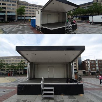 Podium podia mobielpodium huren voor braderie evenement presentatie of huldiging - 1