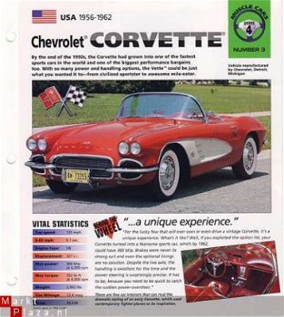 CHEVROLET CORVETTE (1956-1962) BROCHURE - 1