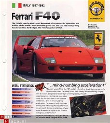 FERRARI F 40 BROCHURE