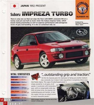 SUBARU IMPREZA TURBO BROCHURE - 1