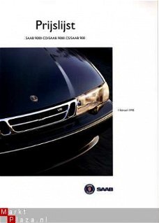 1995 SAAB PRIJSLIJST/PRICELIST BROCHURE