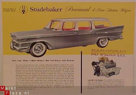 1958 STUDEBAKER PROVINCIAL 4-DOOR STATION WAGON LEAFLET - 1