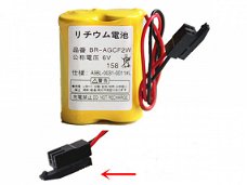 Panasonic BR-AGCF2W Battery For Panasonic Cutler Hammer GE Fanuc A98L-0031-0011/L 2pcs 6V