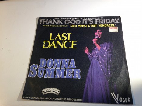 ALLEEN HOES / GEEN PLAAT Donna Summer Thank God it’s Friday - 1