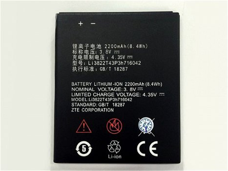 Batteria per caricabatterie ZTE smartphone Li3822T43P3h716042 - 1