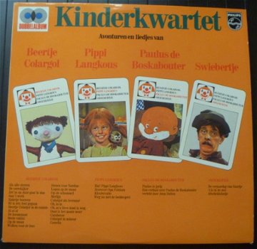 Kinderkwartet - dubbel kinderlp - Avonturen en liedjes van Colargol, Pippi, Paulus, Swiebertje - 1
