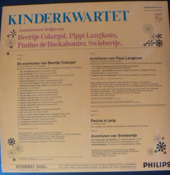 Kinderkwartet - dubbel kinderlp - Avonturen en liedjes van Colargol, Pippi, Paulus, Swiebertje - 4