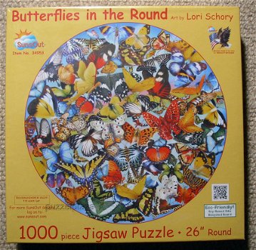 SunsOut - Butterflies in the Round - 1000 Stukjes Nieuw - 2