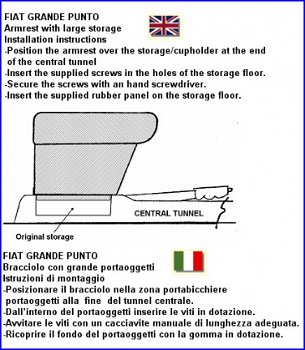 Armsteun Grande Punto / Punto EVO etc. skai Braccioli - 6