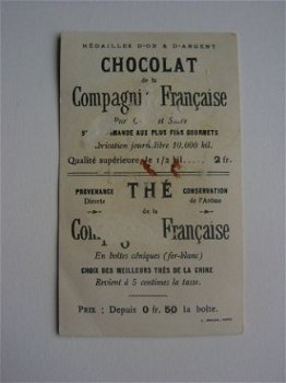 Oud reclamekaartje ; chocola, Calvados, Caen - 2