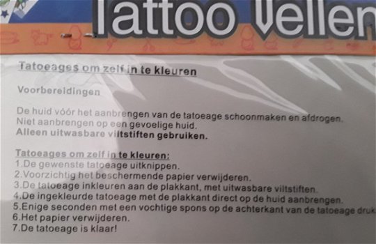 Inkleur Tattoo Vellen (nieuw in de verpakking) - 4