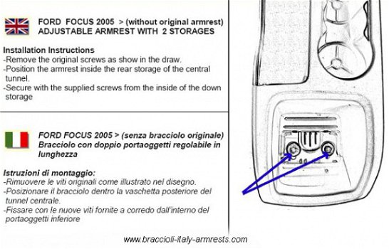 Armsteun Ford Focus 05-11 skai Braccioli - 5