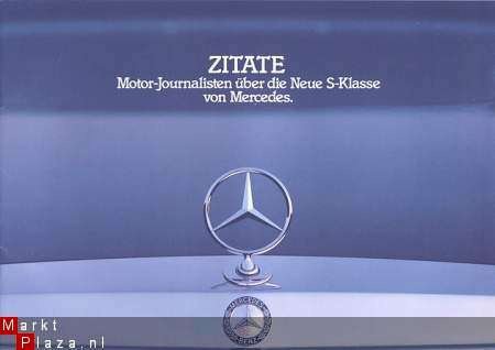 MERCEDES S KLASSE ZITATE (1981) BROCHURE - 1