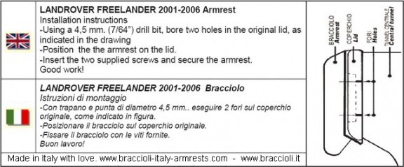 Armsteun Land Rover Freelander I 01-06 skai Braccioli - 7