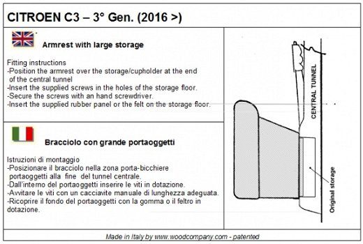 Armsteun Citroën C3 SX 17- skai Braccioli - 2