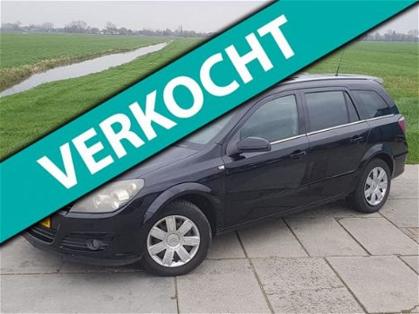 Opel Astra Wagon - 1.8 St.wgn. 2005 Zwart Cosmo/Panorama/Leer/Airco - 1