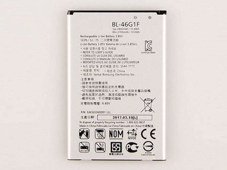 高品質LG BL-46G1F交換用スマホ バッテリー電池 パック - 1