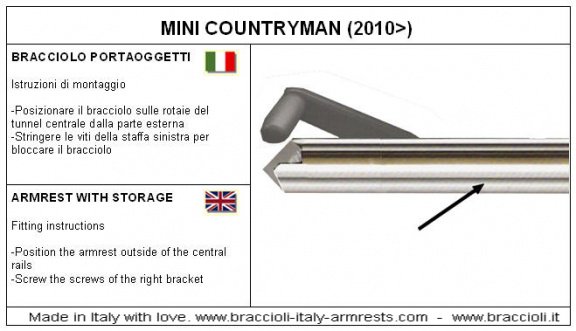 Armsteun Mini Countryman R60 10-17 skai Braccioli - 6