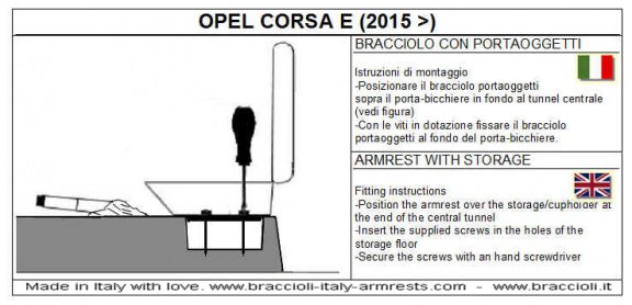 Armsteun Opel Corsa E 15- skai Braccioli - 5