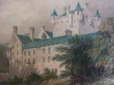 Antieke gravure : Cawdor Castle ( Nairnshire) - 7