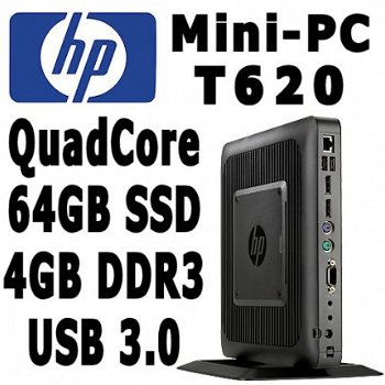 HP t620 Mini-PC QuadCore 1.5Ghz | 4GB | 64GB SSD | Win 10 - 2