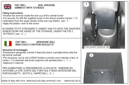 Armsteun Fiat 500L 12-6/17 skai Braccioli - 5